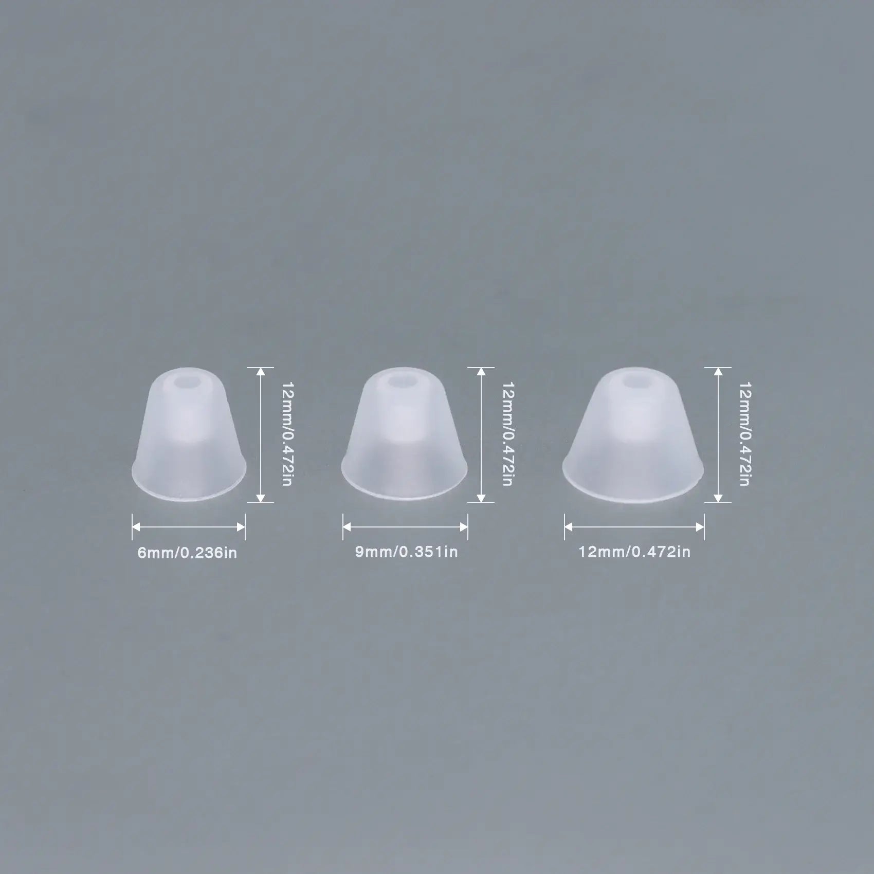 Hearing Aid Ear Piece Cone Shape Domes 10-Pack Comfortable PSAP Kit Ear Tips Invisible