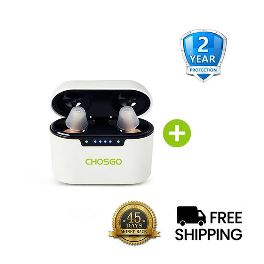 K23 Rechargeable OTC Hearing Aids + 2-Year Protection Plan | CHOSGO