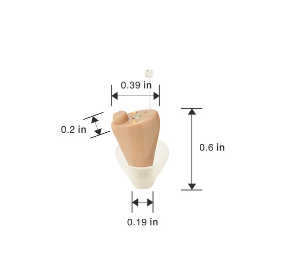 SmartR Pro Smallest Rechargeable OTC CIC Hearing Aids with AI Noise Reduction
