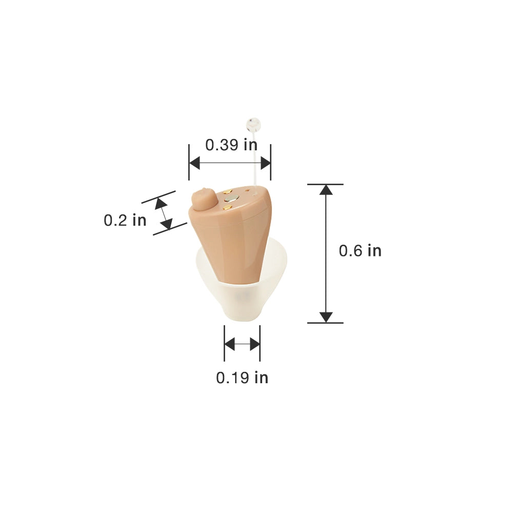SmartR Pro Smallest Rechargeable OTC CIC Hearing Aids with AI Noise Reduction