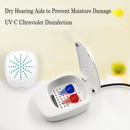 Hearing Aids UV Drying and Sterilization Box, Electronic Dehumidifier, USB Type-C Plug-in