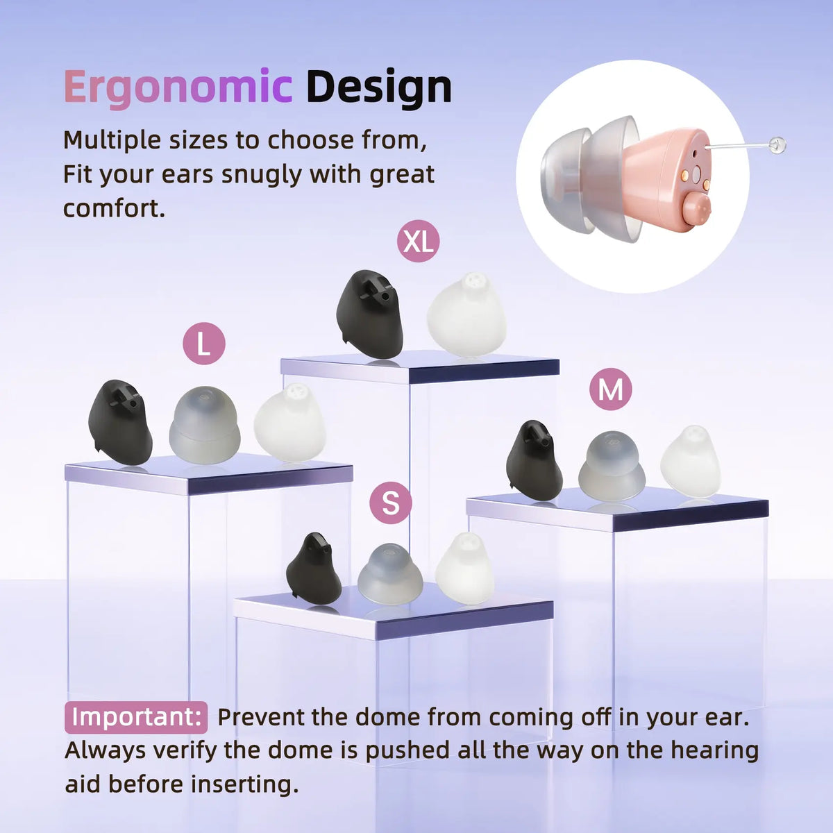 CHSOGO® SmartR Smallest Rechargeable CIC OTC Hearing Aids with AI Noise Reduction