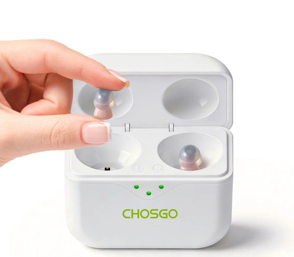 CHSOGO® SmartR Smallest Rechargeable CIC OTC Hearing Aids with AI Noise Reduction