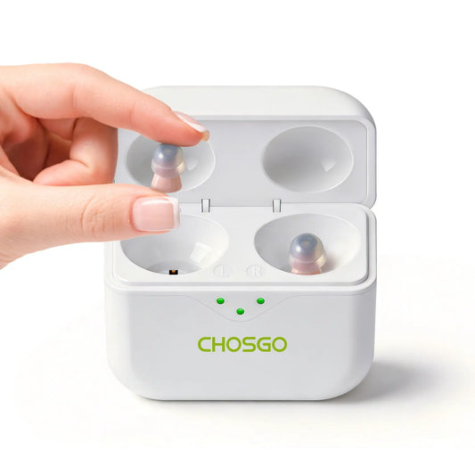 CHSOGO® SmartR Smallest Rechargeable CIC OTC Hearing Aids with AI Noise Reduction