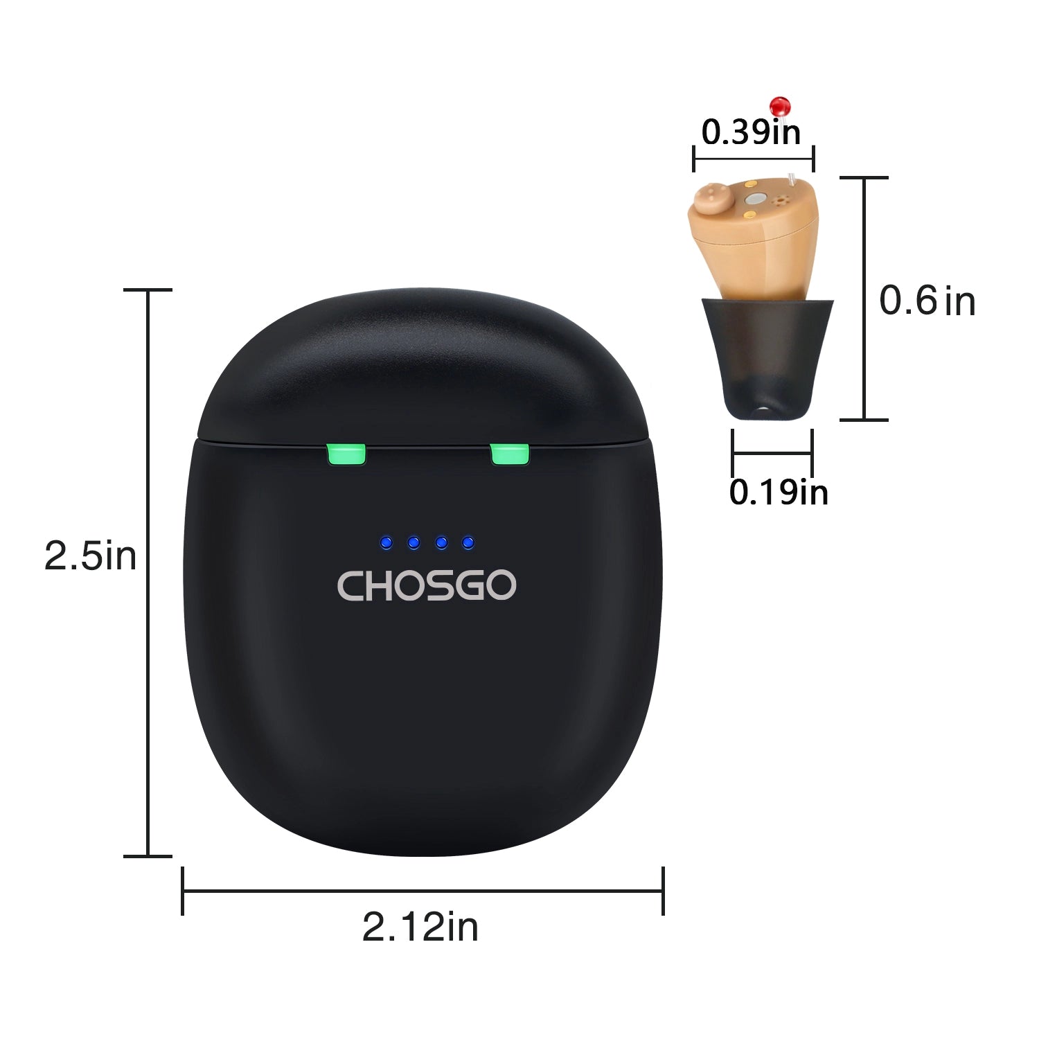 SmartU Bluetooth Hearing Aids for Seniors | AI Noise Reduction, App Self-Fit – CHOSGO