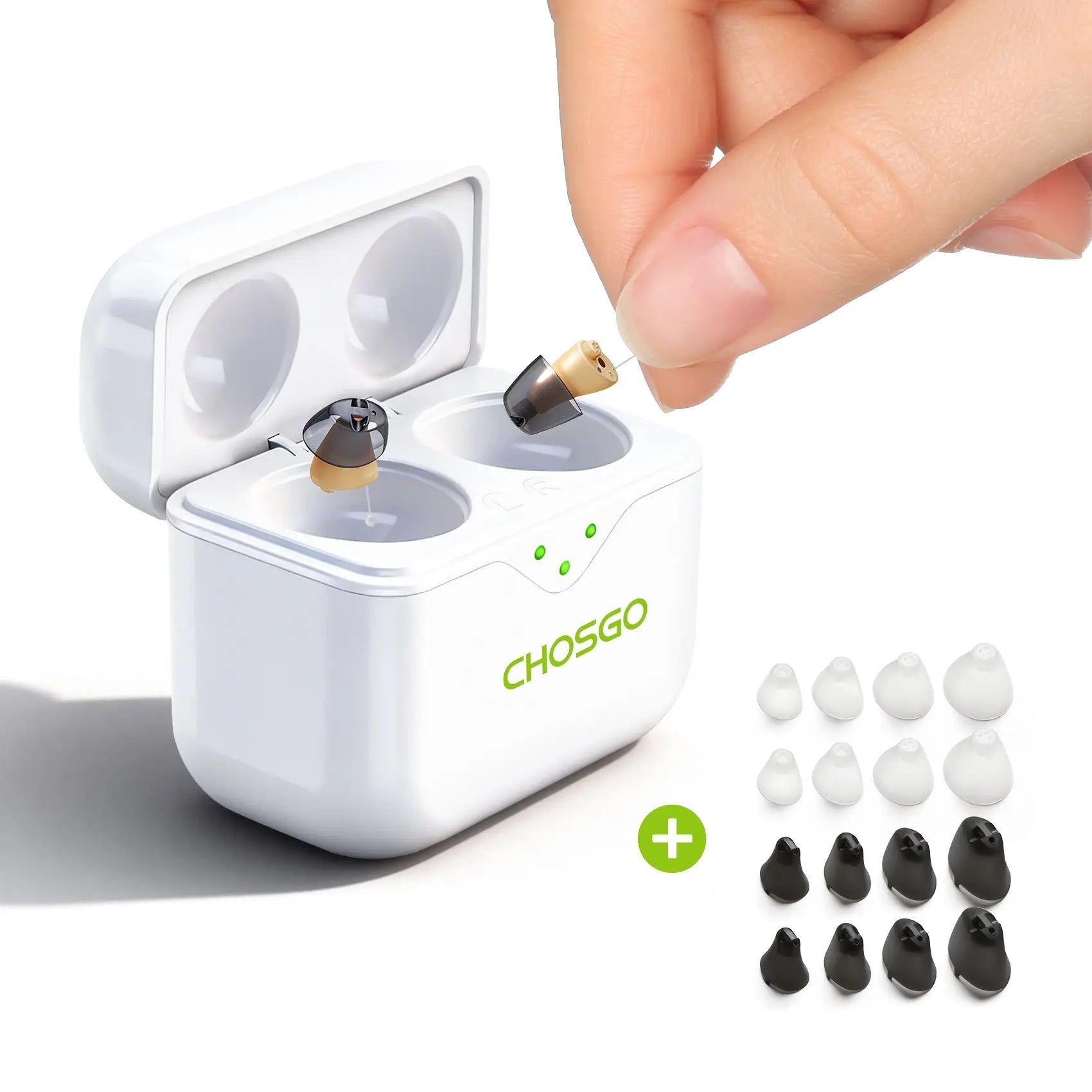 CHOSGO SmartR Smallest Rechargeable OTC Hearing Aids with AI Noise Reduction