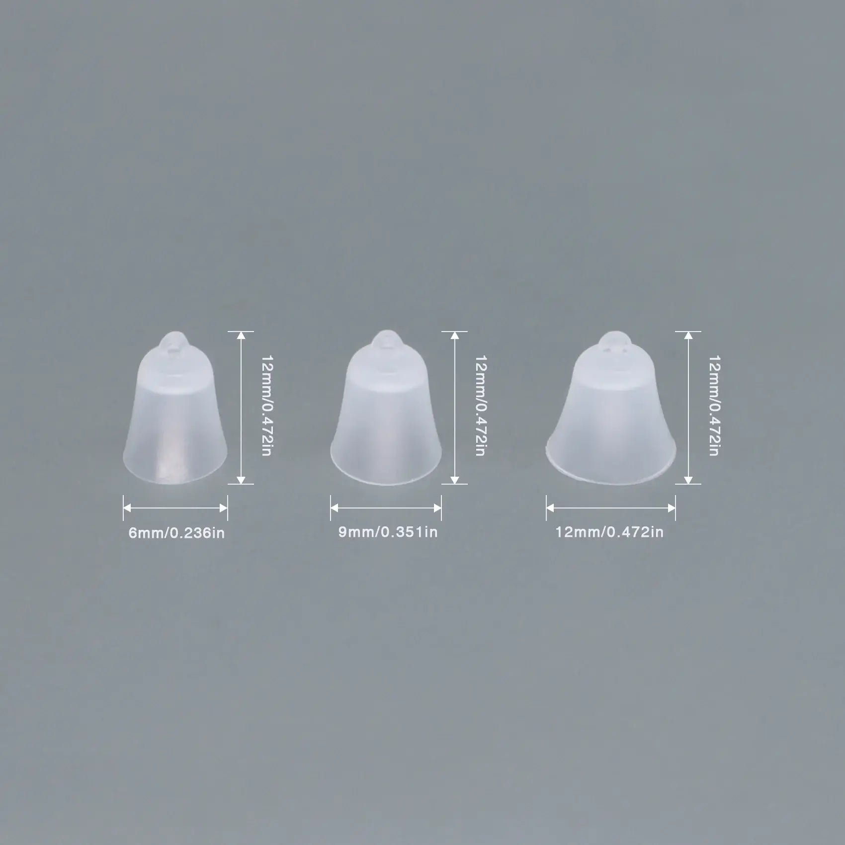 Hearing Aid Ear Piece Bell Shape Domes 10-Pack Comfortable PSAP Kit Ear Tips Invisible