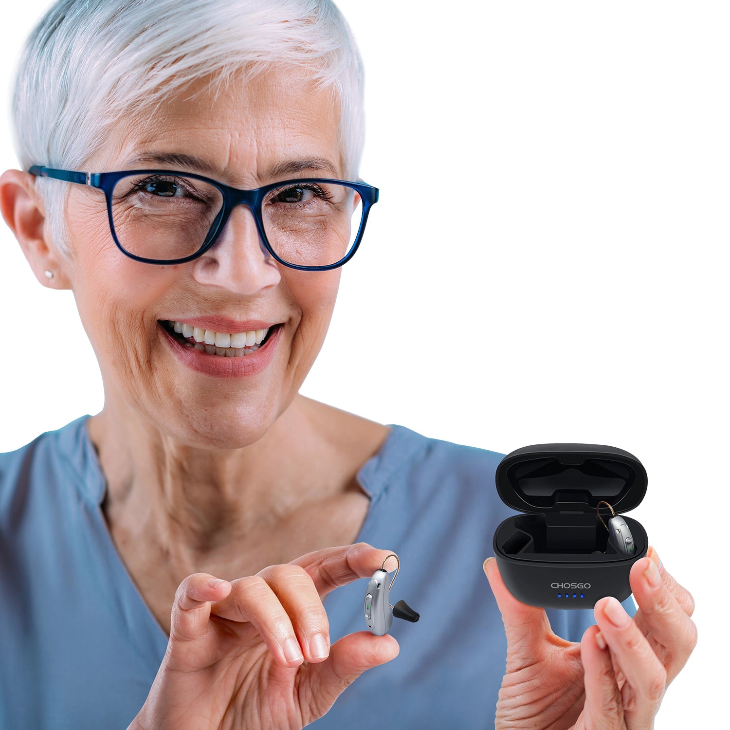 V03B Pro OTC Bluetooth Hearing Aids | AI Noise Reduction | Self-Fitting App | Calls & Music – CHOSGO