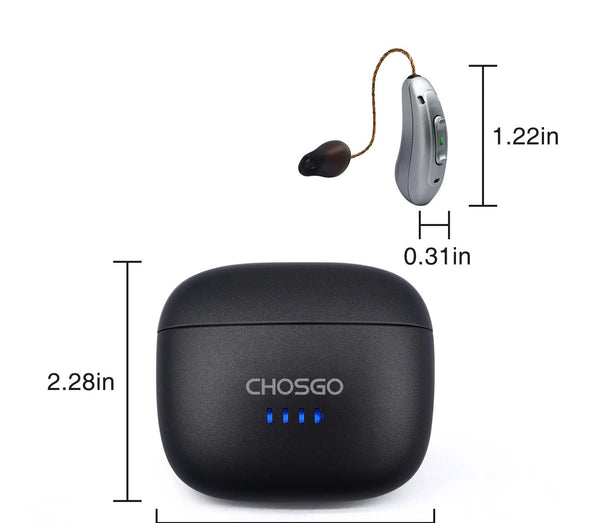 V03B Pro OTC Bluetooth Hearing Aids | AI Noise Reduction | Self-Fitting App | Calls & Music – CHOSGO