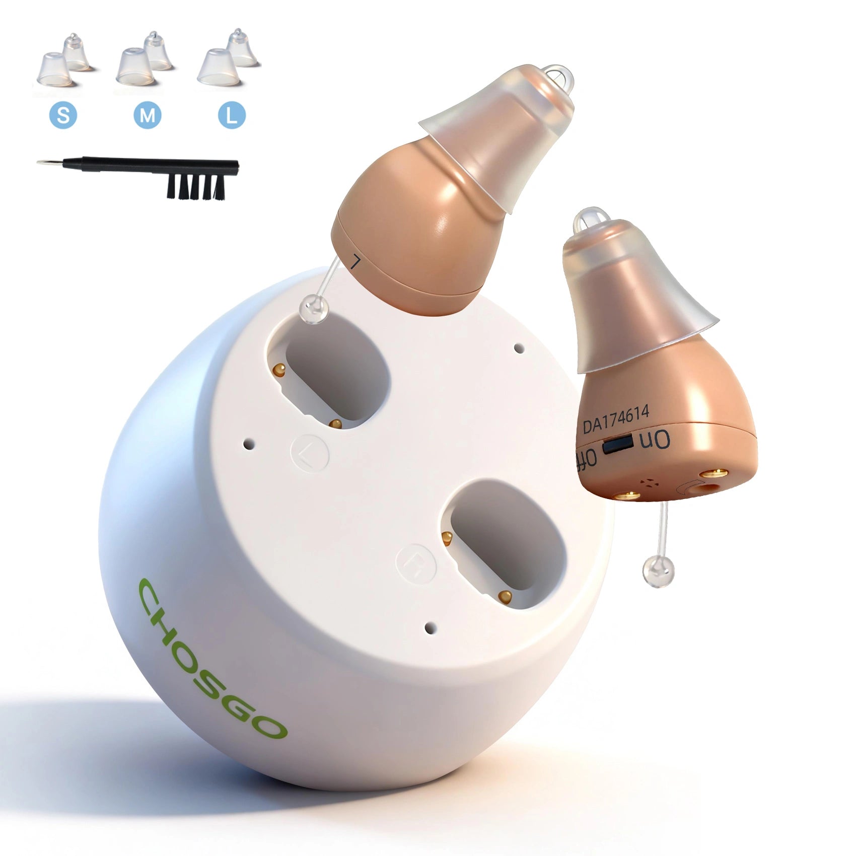 CHOSGO K19 Mini CIC Rechargeable Hearing Aids | $99 Invisible Hearing Aids for Seniors, FDA-Registered