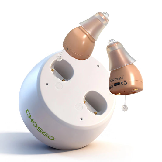CHOSGO K19 Mini CIC Rechargeable Hearing Aids | $99 Invisible Hearing Aids for Seniors, FDA-Registered