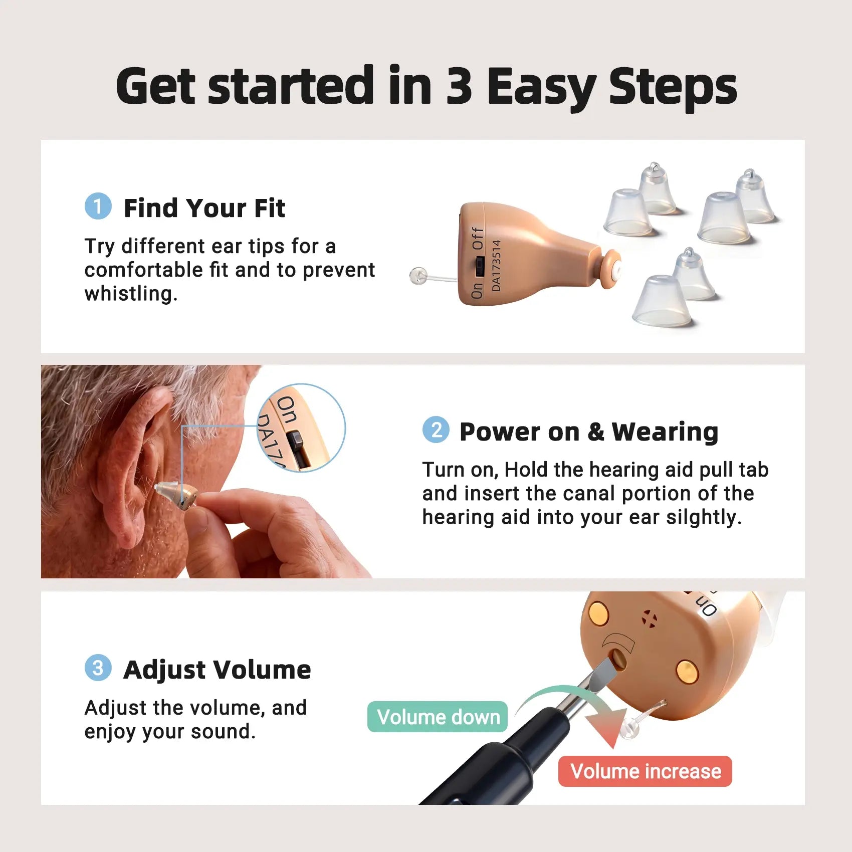 CHOSGO K19 Mini CIC Rechargeable Hearing Aids | $99 Invisible Hearing Aids for Seniors, FDA-Registered