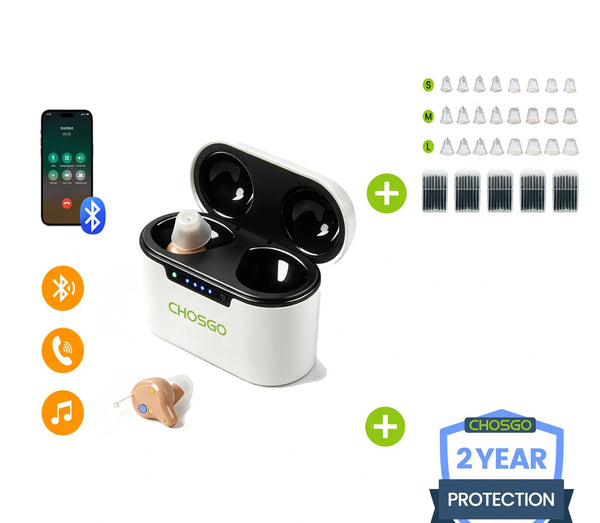 K23 Bluetooth OTC Hearing Aids for Seniors | Calling + Music Streaming – CHOSGO