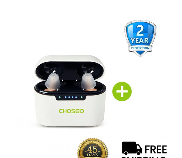 K23 Rechargeable OTC Hearing Aids + 2-Year Protection Plan | CHOSGO